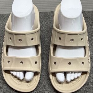 Crocs Classic Sandal Bone Beige Two Strap Slide 206761 Mens 6 Womens 8